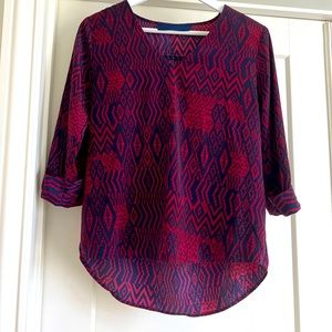 Red and navy blue blouse - Revolve Clothing. Size M. Never worn!